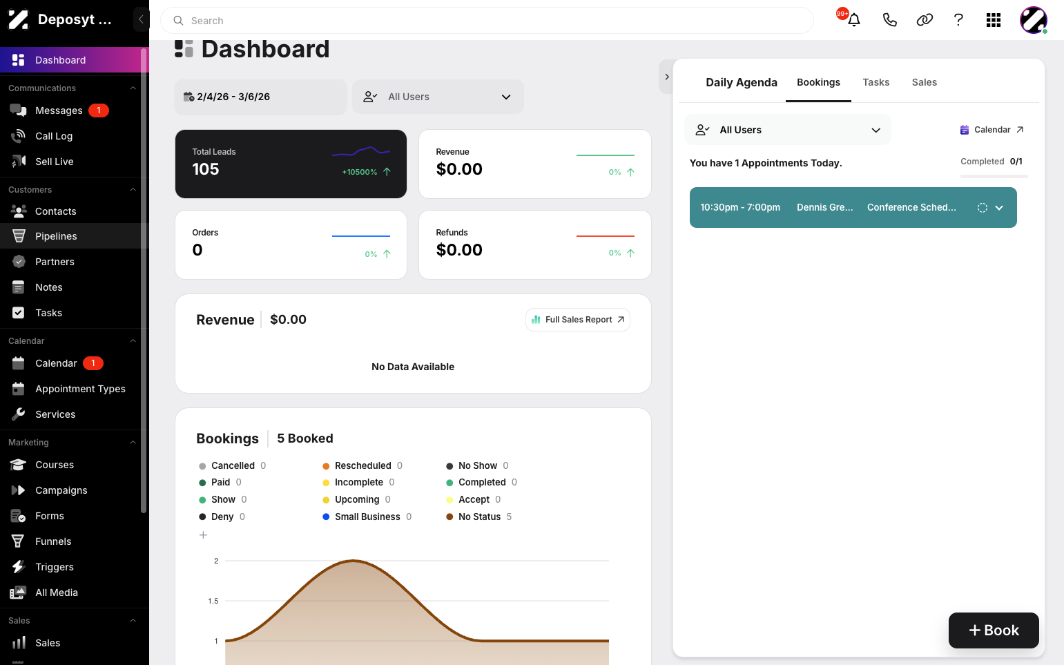 Step 1: On your Dashboard, navigate to the Pipelines tab under the Customers section. Click on Pipelines