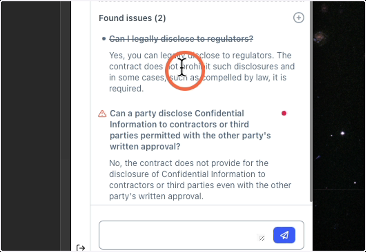 Details: Found Issues - AI Answer