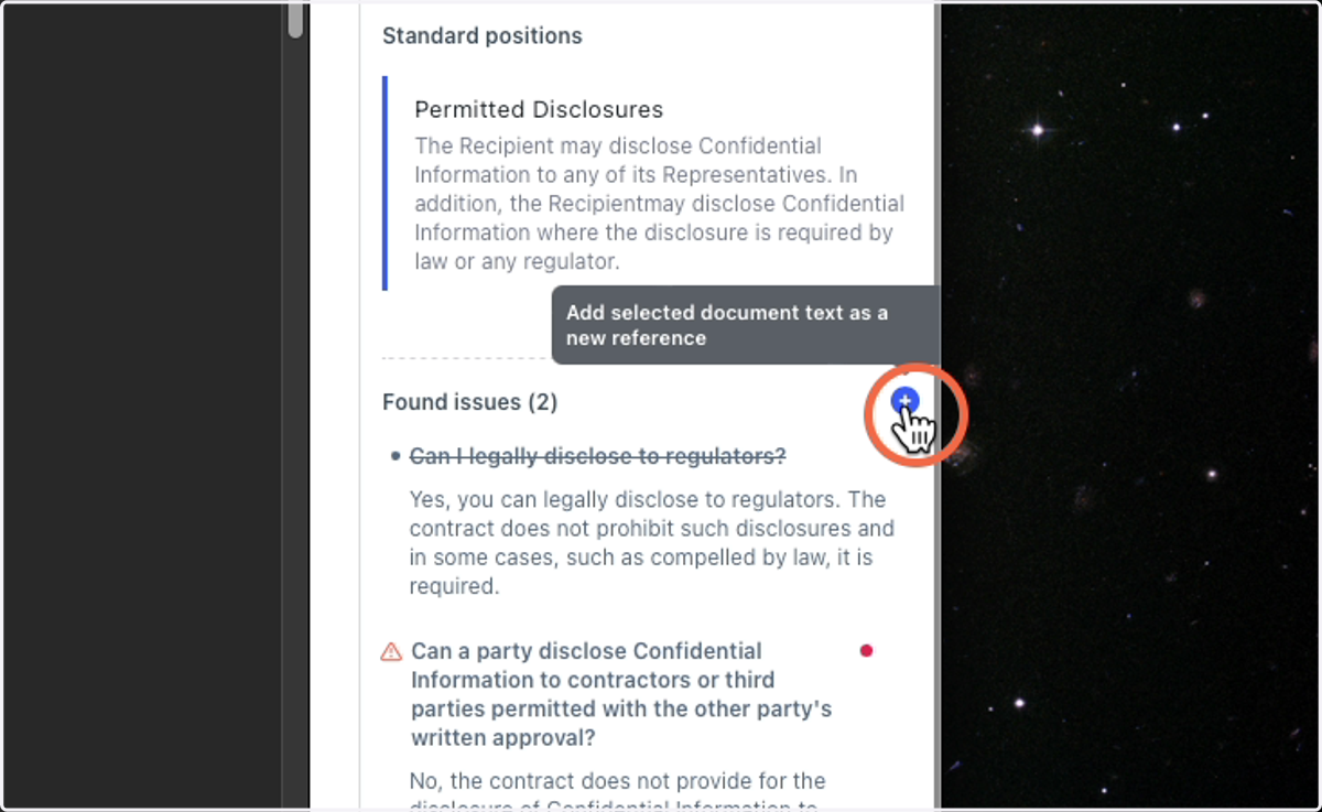 Details: Found Issue - Add your own Reference