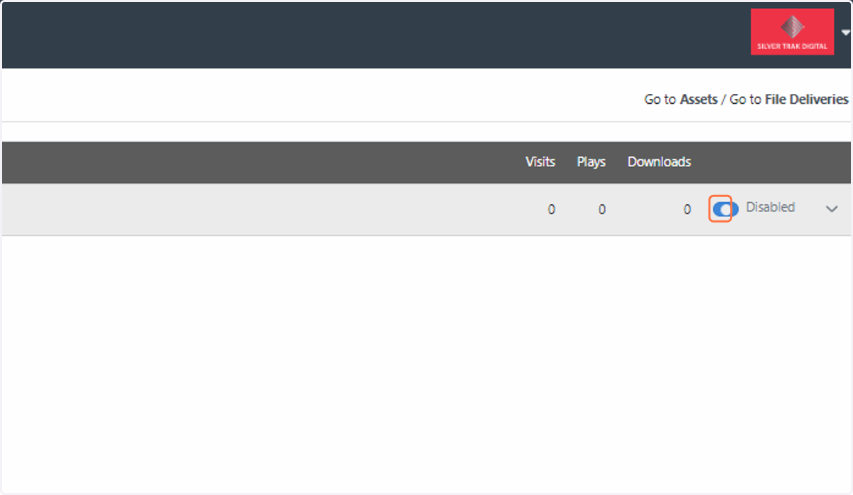 Amend the blue toggle button to "Disabled". This is located on the right side of the "Recipient Activity" box