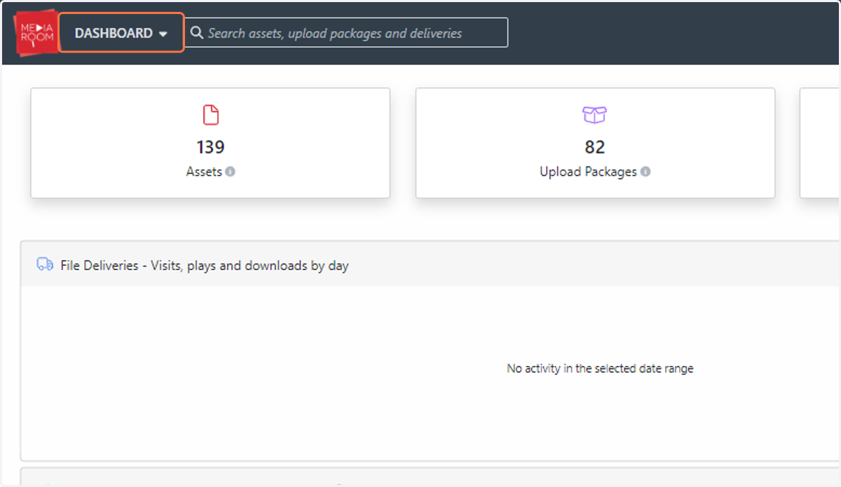 To disable all access to a delivery, click DASHBOARD
