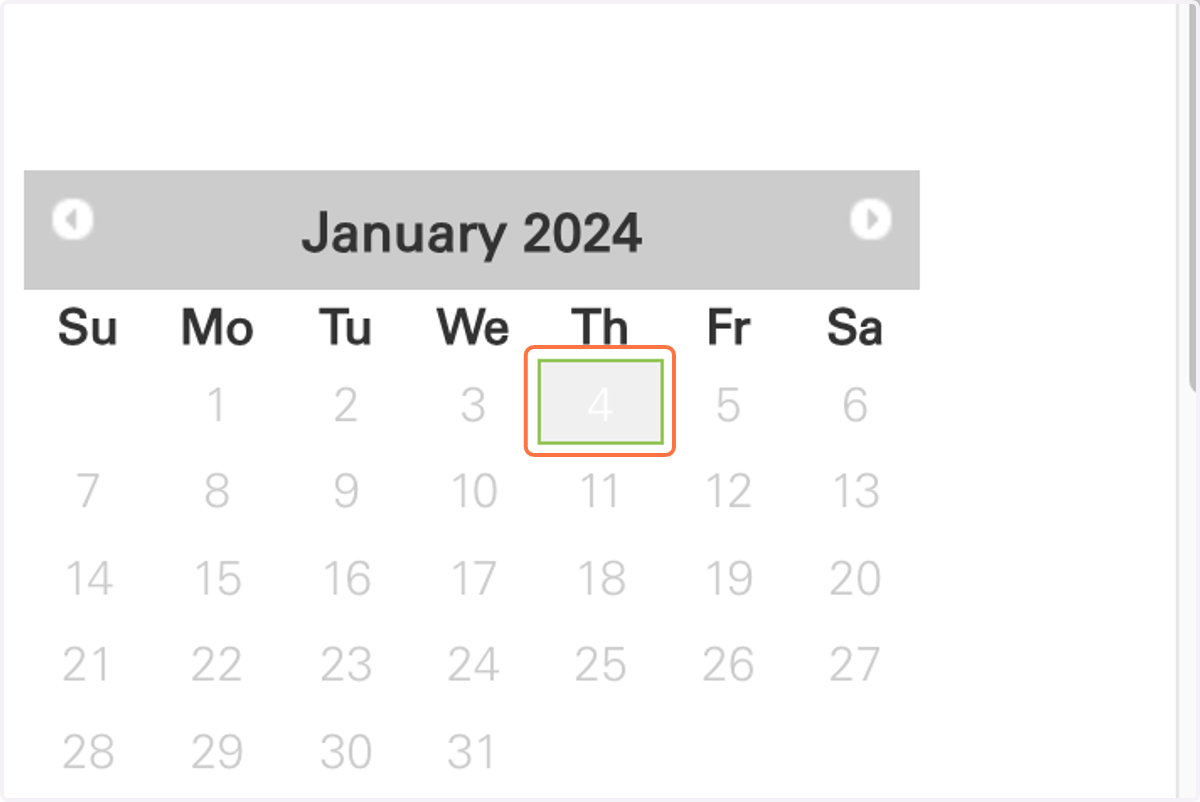 Select the available interview date.