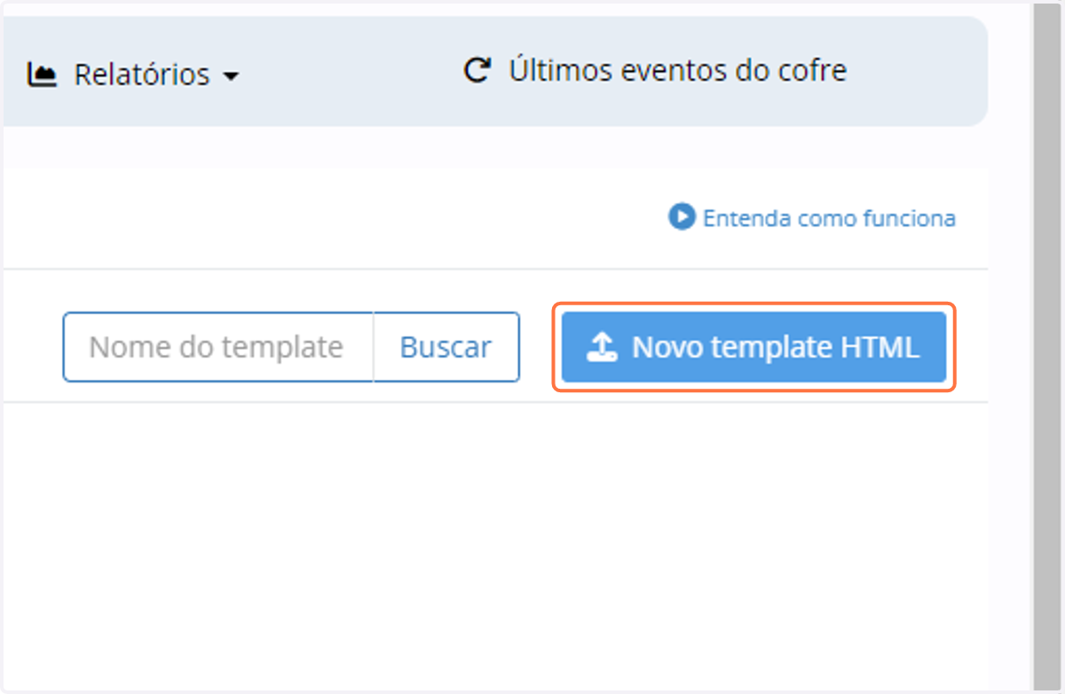 Clique em Novo Template HTML