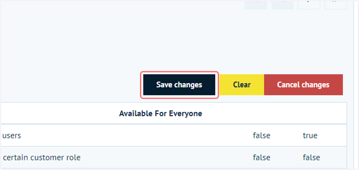 Click on Save changes