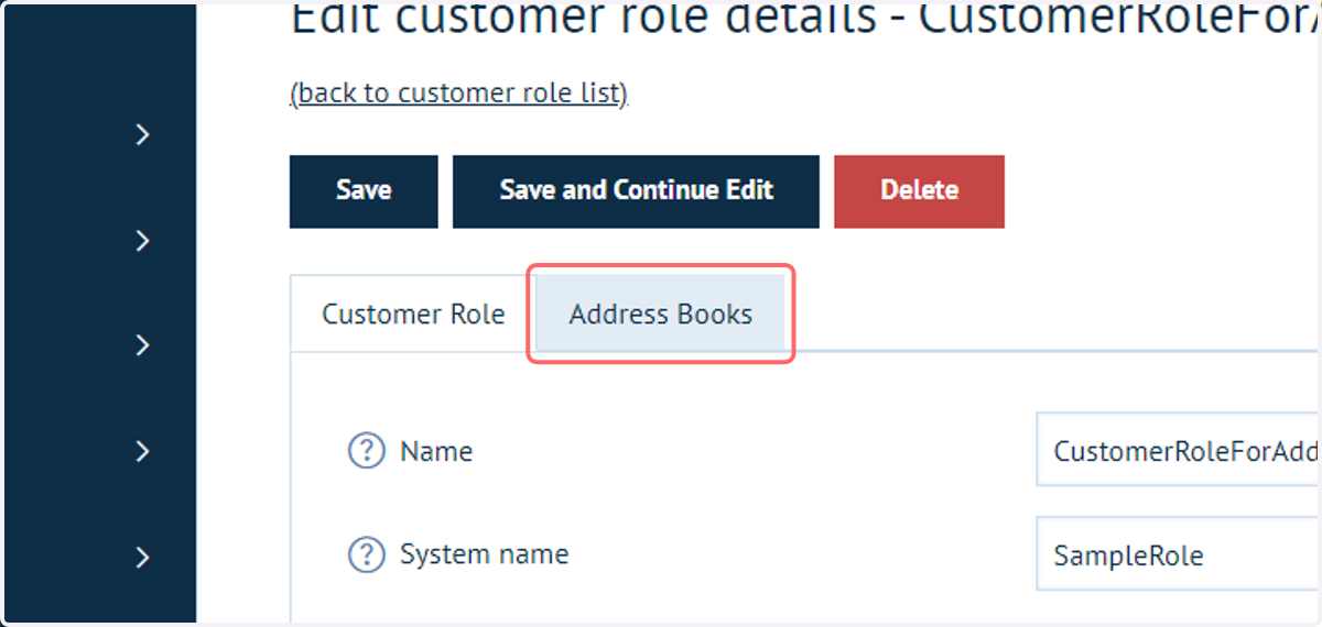 Click on Address Books