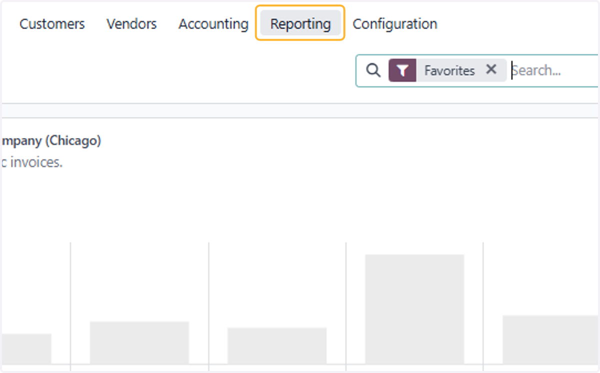 Click on Reporting