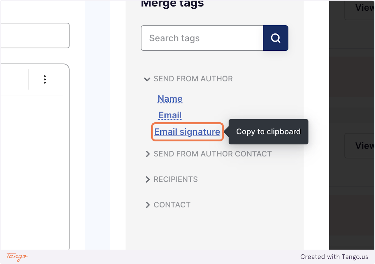 Click on Email signature