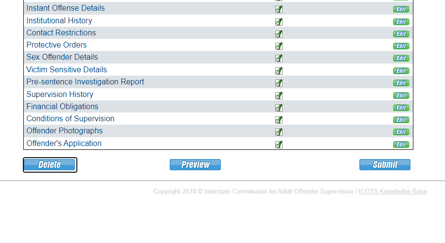 Proceed through the remaining topics. Once complete, be sure to Preview prior to submission