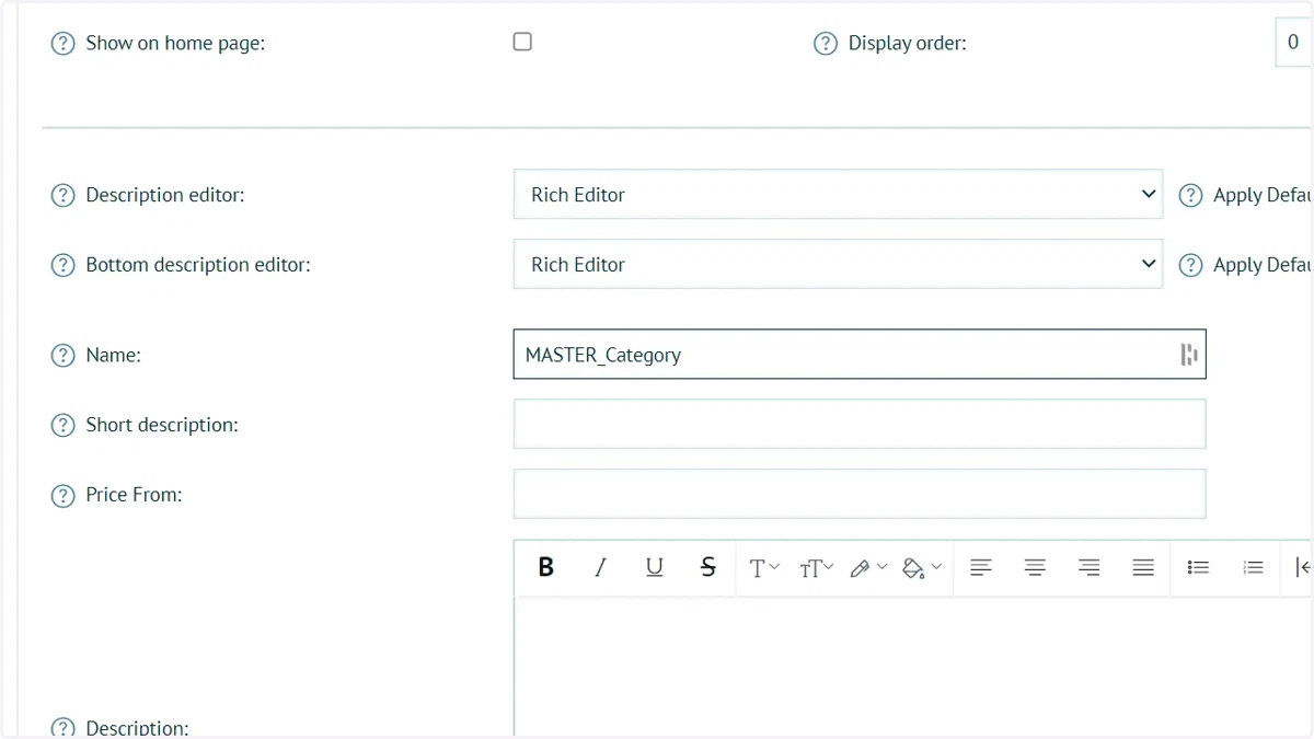 Create a new category with the prefix "MASTER_"