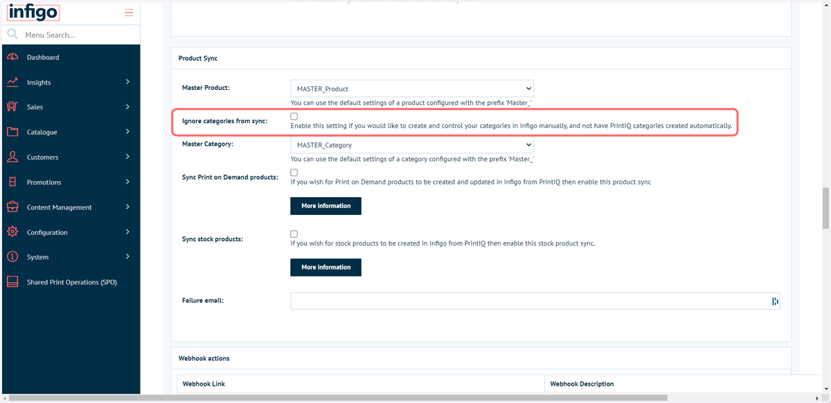 It is not necessary to sync categories if not required