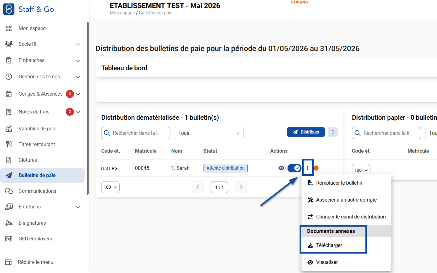 Cliquer sur les trois petits points et cliquer sur l'option "Télécharger"
