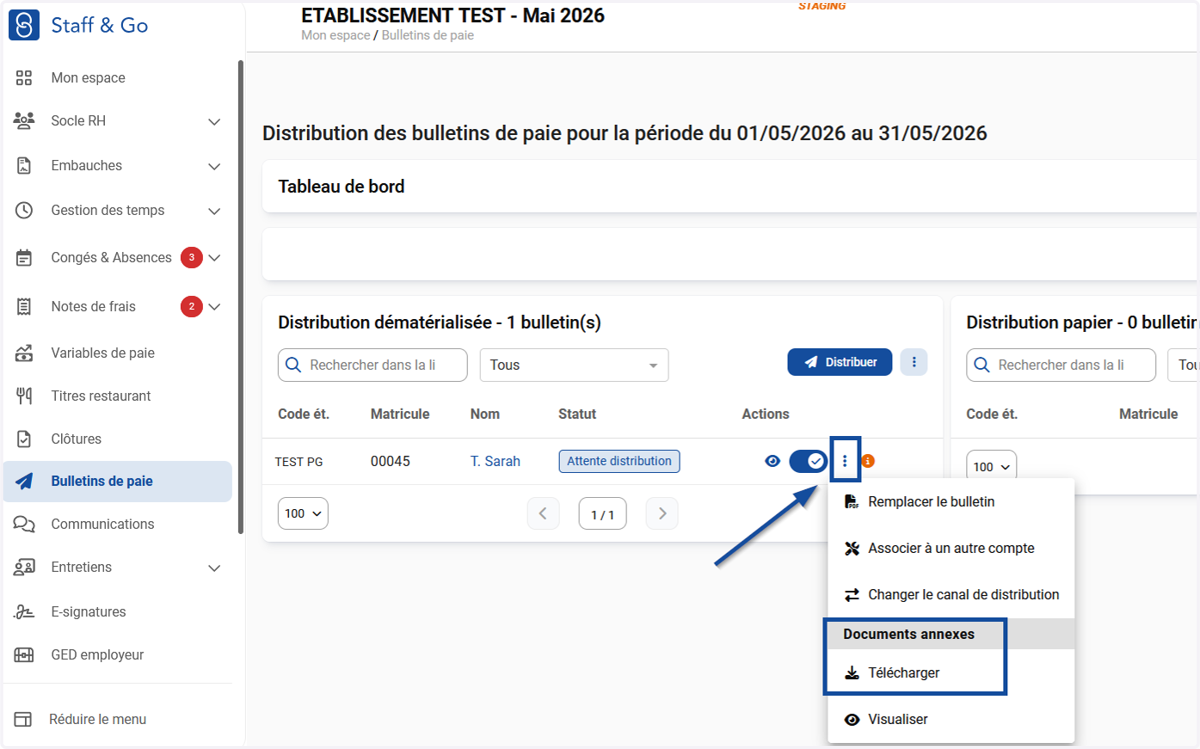 Cliquer sur les trois petits points et cliquer sur l'option "Télécharger"