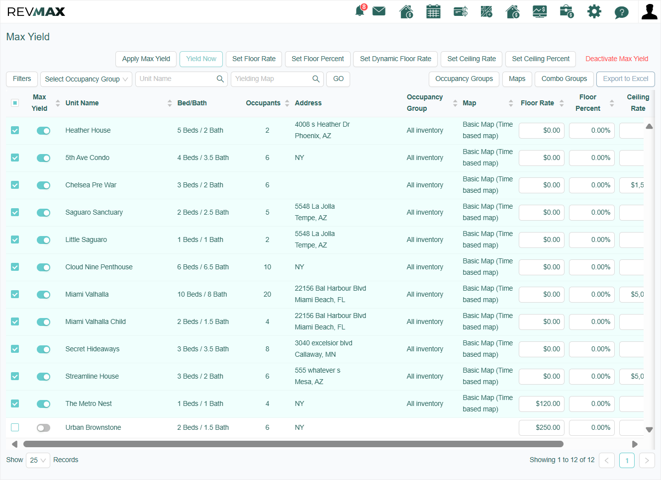 After selecting the units, click the 'Yield Now' button to proceed.