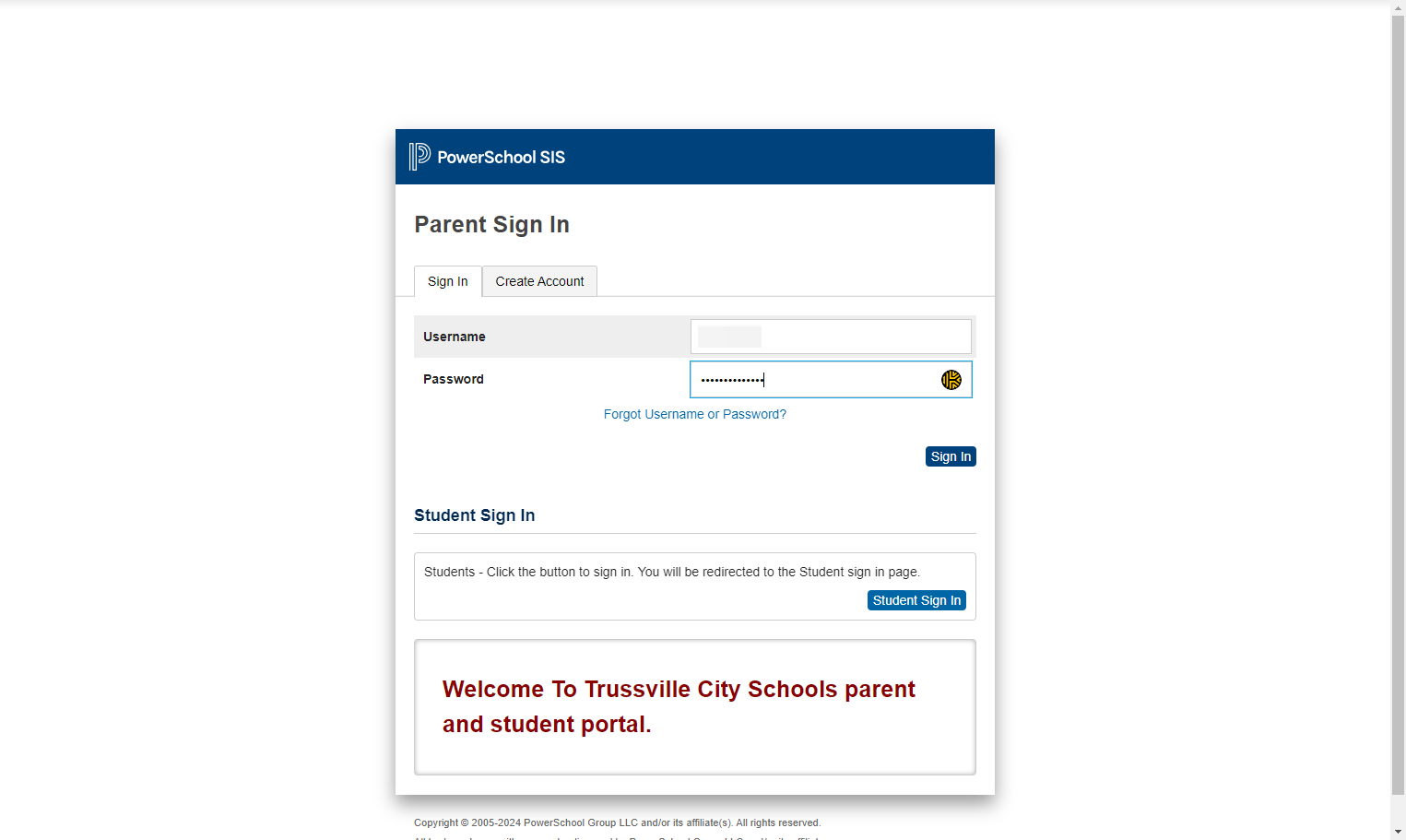 Click on Sign In