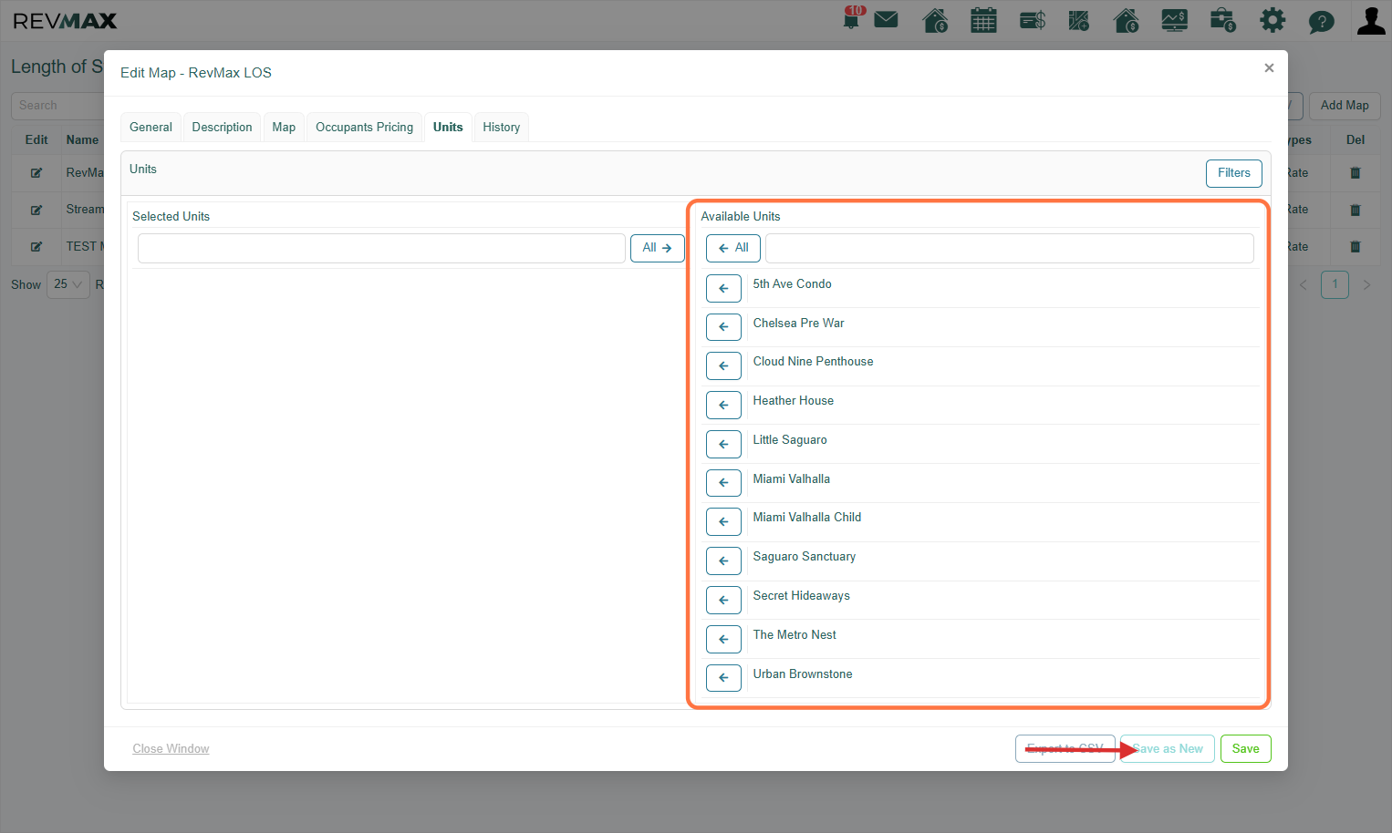 Once the units have been removed, click Save as New to create a copy of the map.