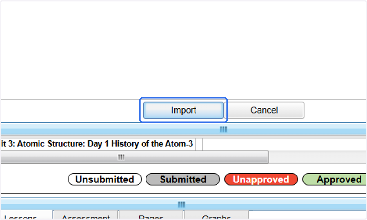 Click on Import