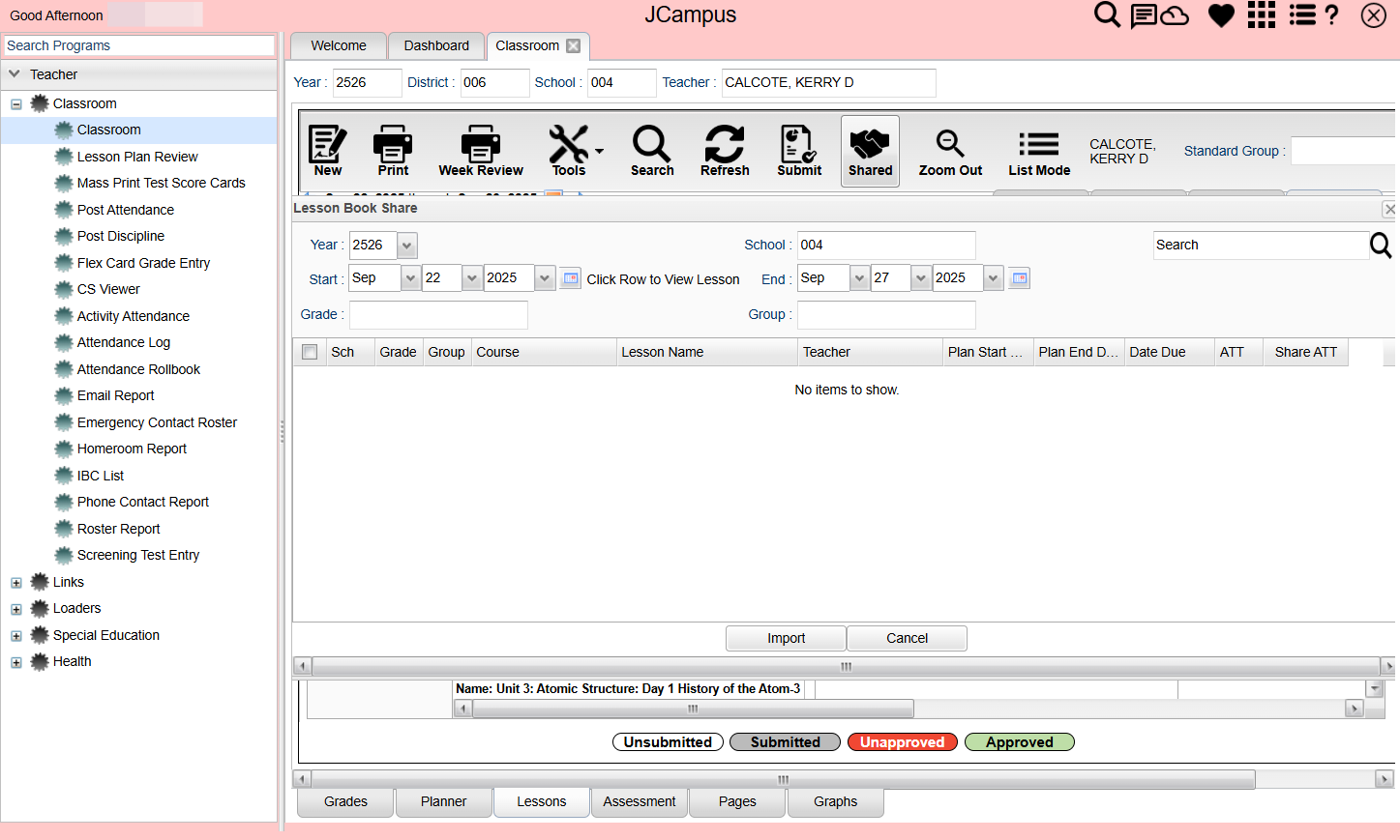 Select the start date of the template plan.