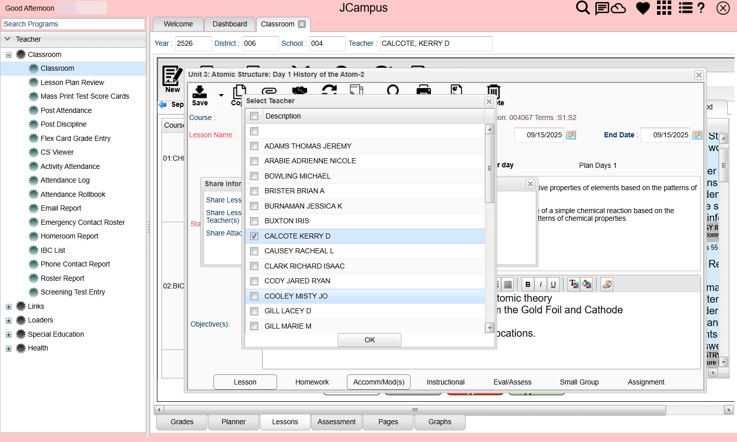 Click on OK and close the pop-up window.