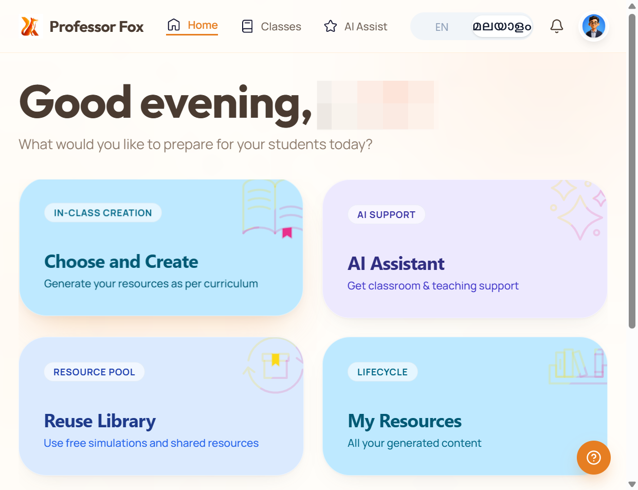 A. Open Professor Fox… B. Click on Choose and Create…