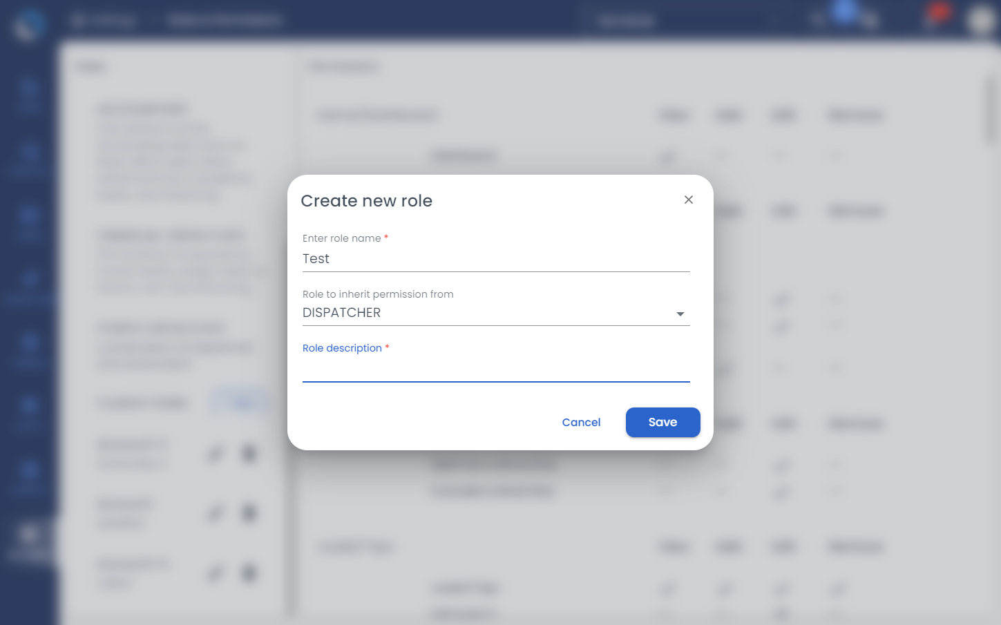 Enter the custom role description.