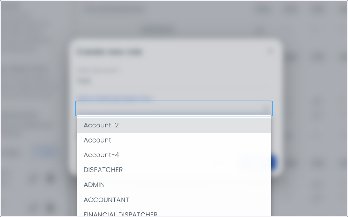 Select the existing role from which the permission will be inherited