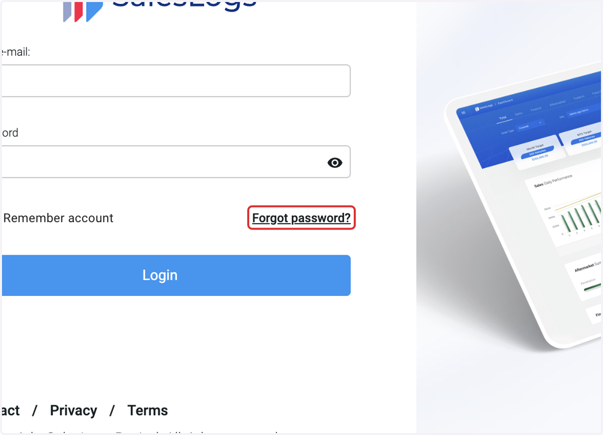Click on Forgot password?
