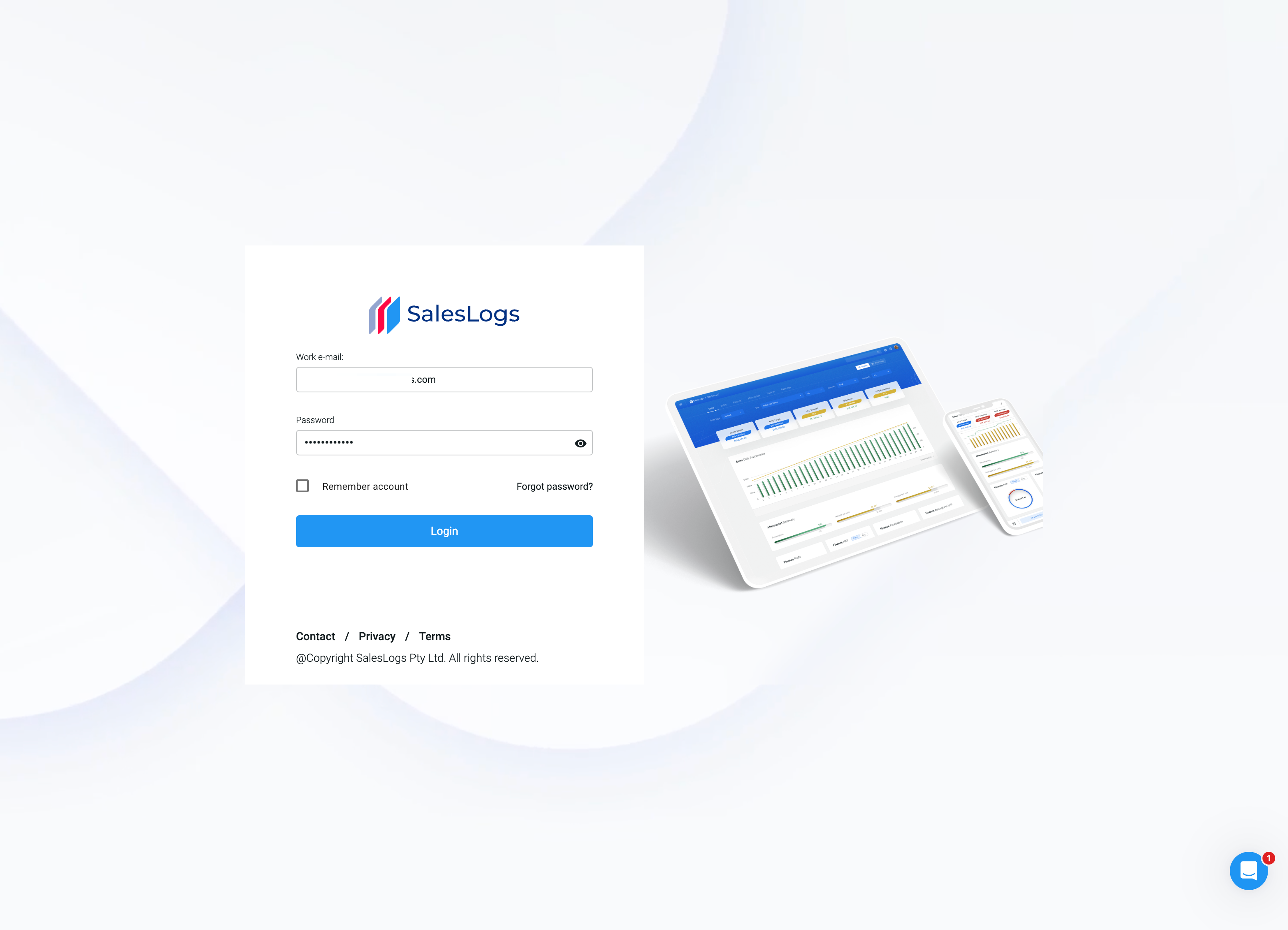 Enter your temporary password that was emailed to you. Click on Login