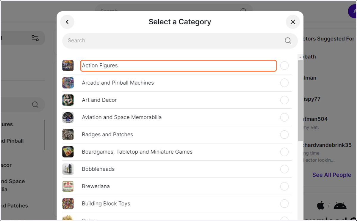 Select your category and save.
