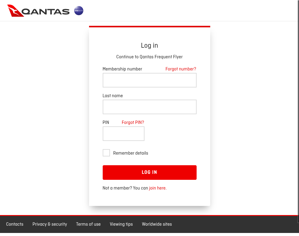 Click on Membership number