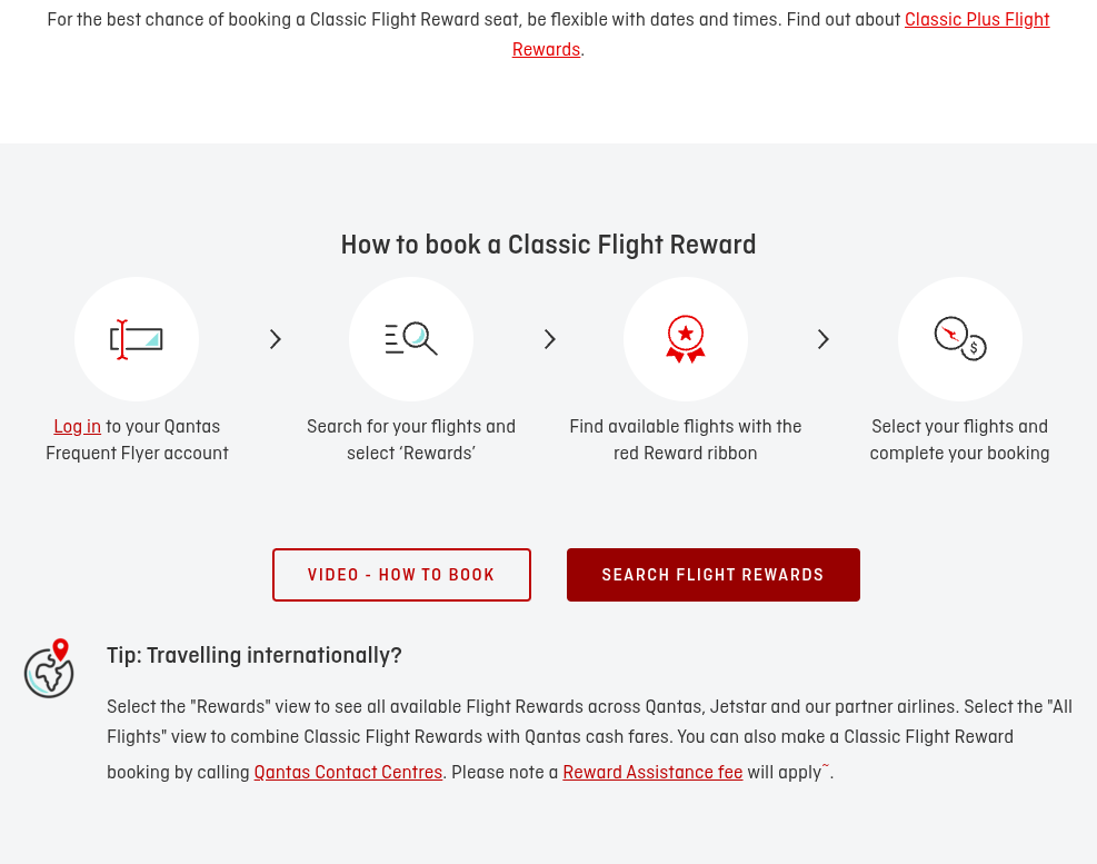 Click on SEARCH FLIGHT REWARDS