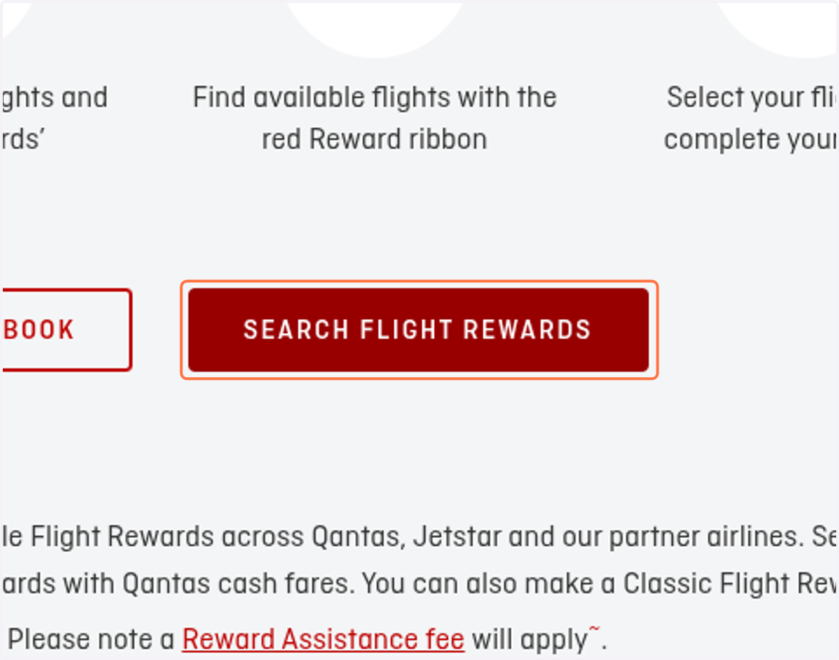 Click on SEARCH FLIGHT REWARDS