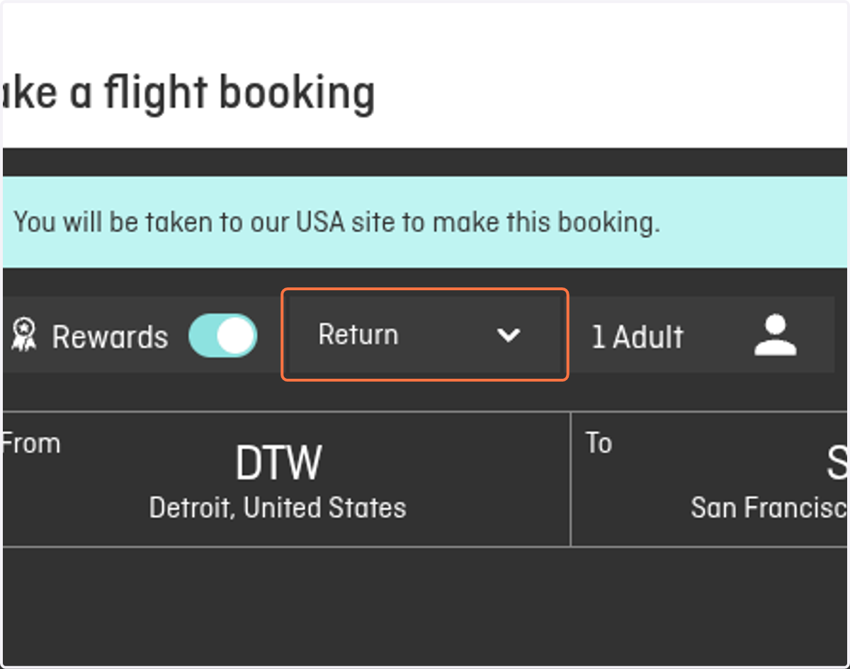 Click on Return