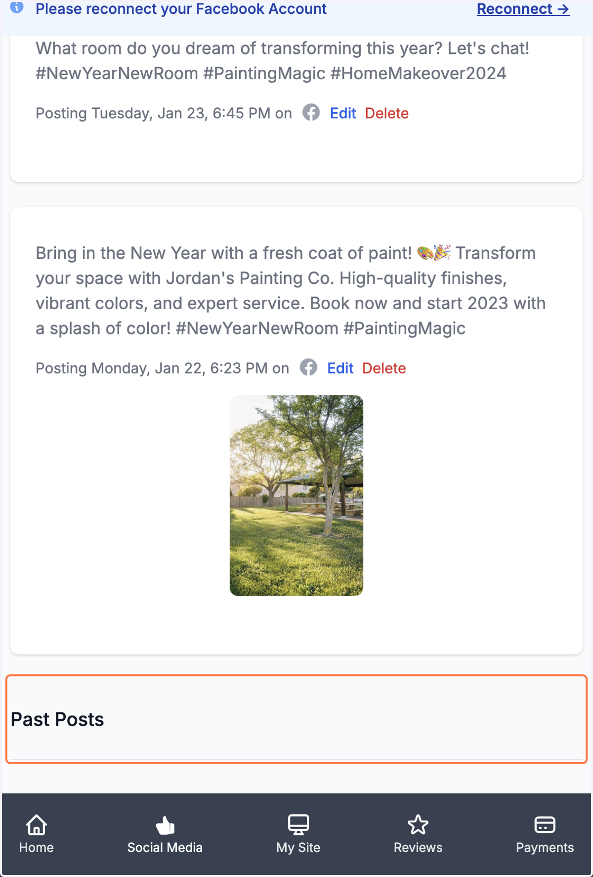 Or see content already posted under "Past Posts".