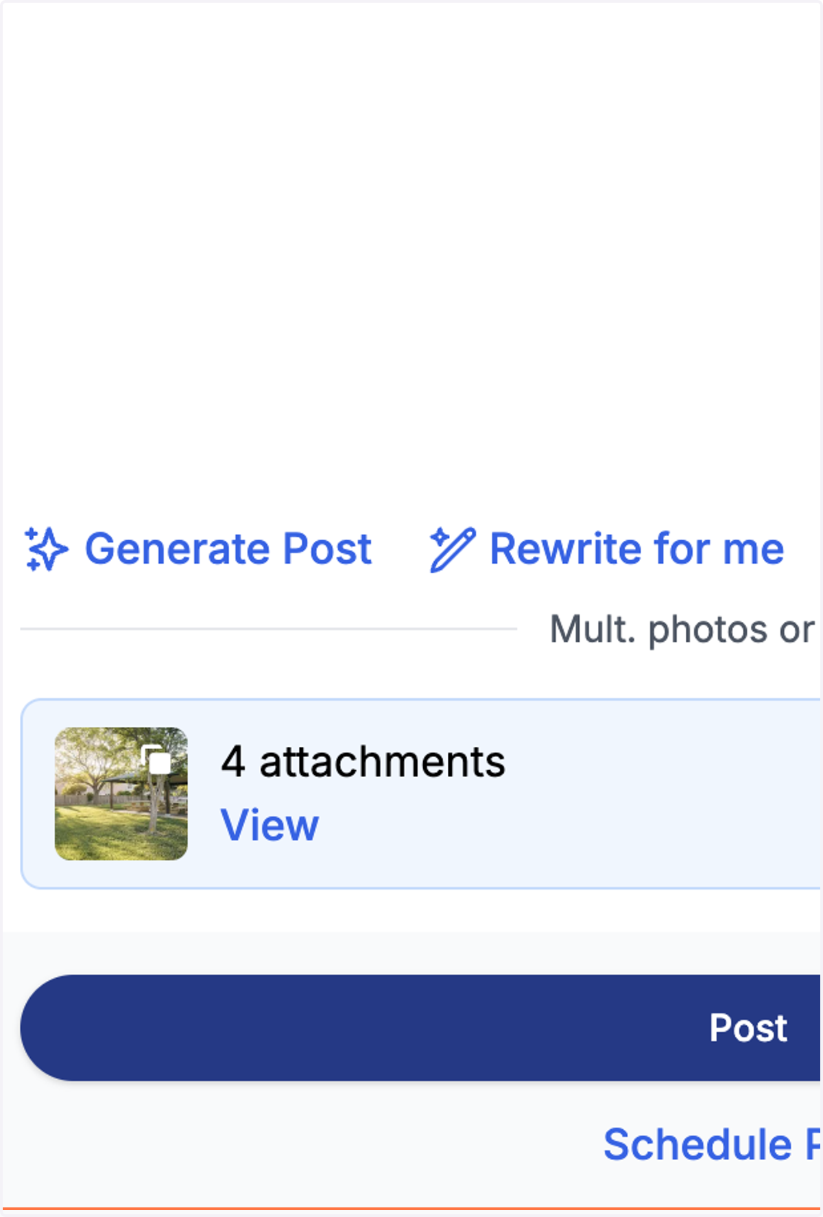 You will see an indication at the bottom showing you've selected photos to be included.
