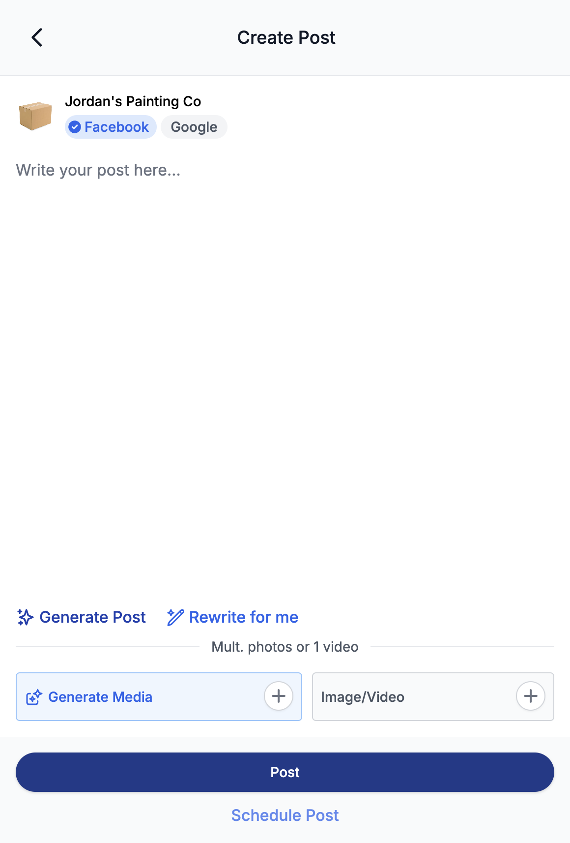 Click on Generate Post