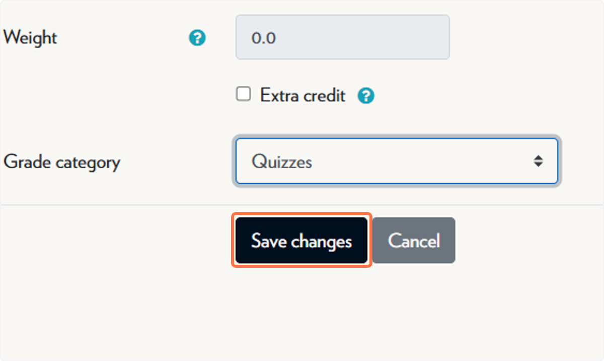 Click on Save changes