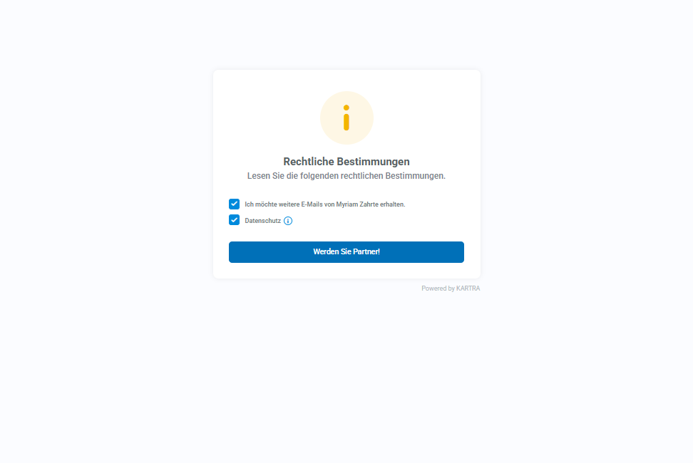 Click on Werden Sie Partner!