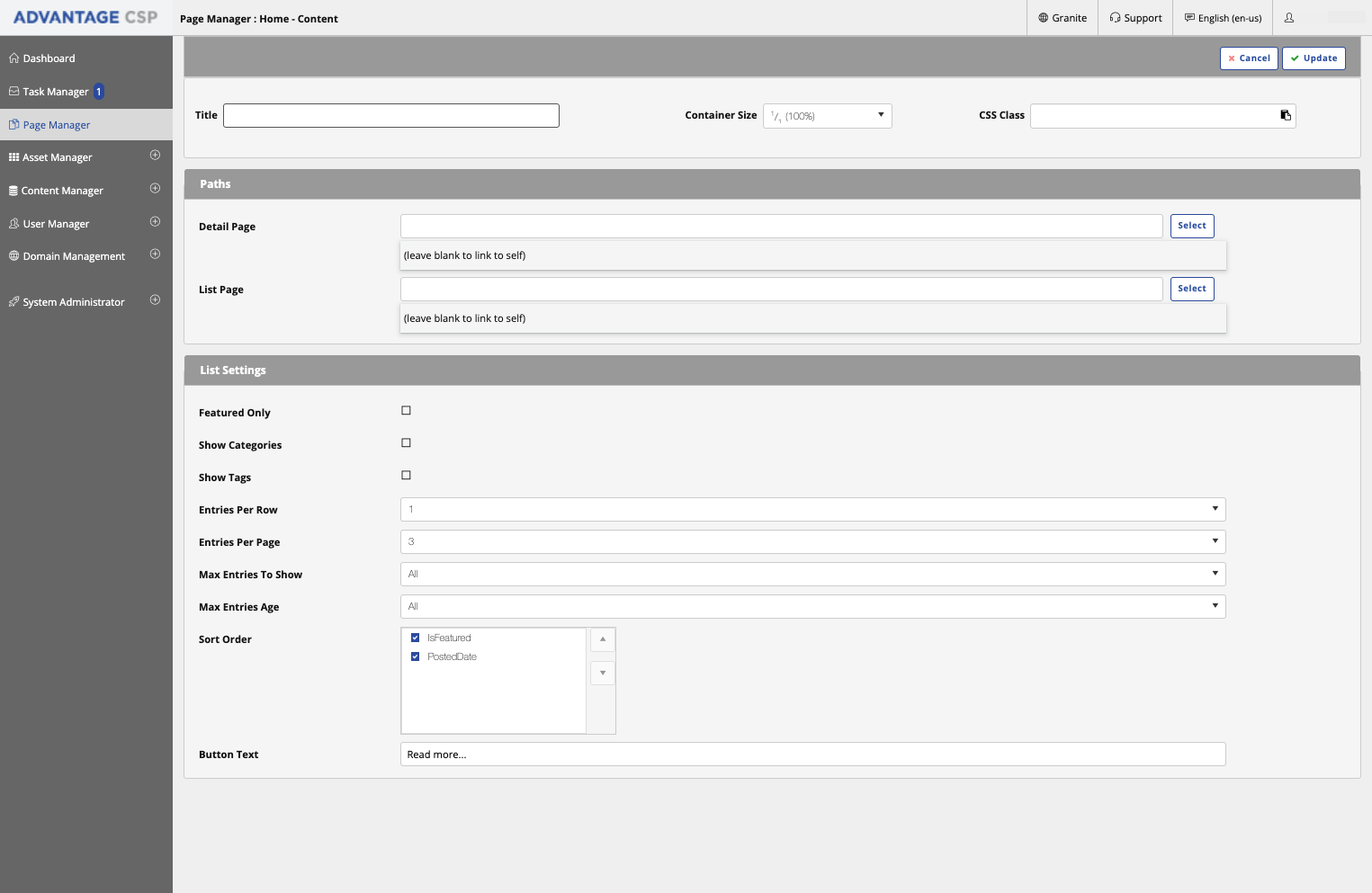 Name Your Widget. To help organize your content and modules, its good practice to name your module.