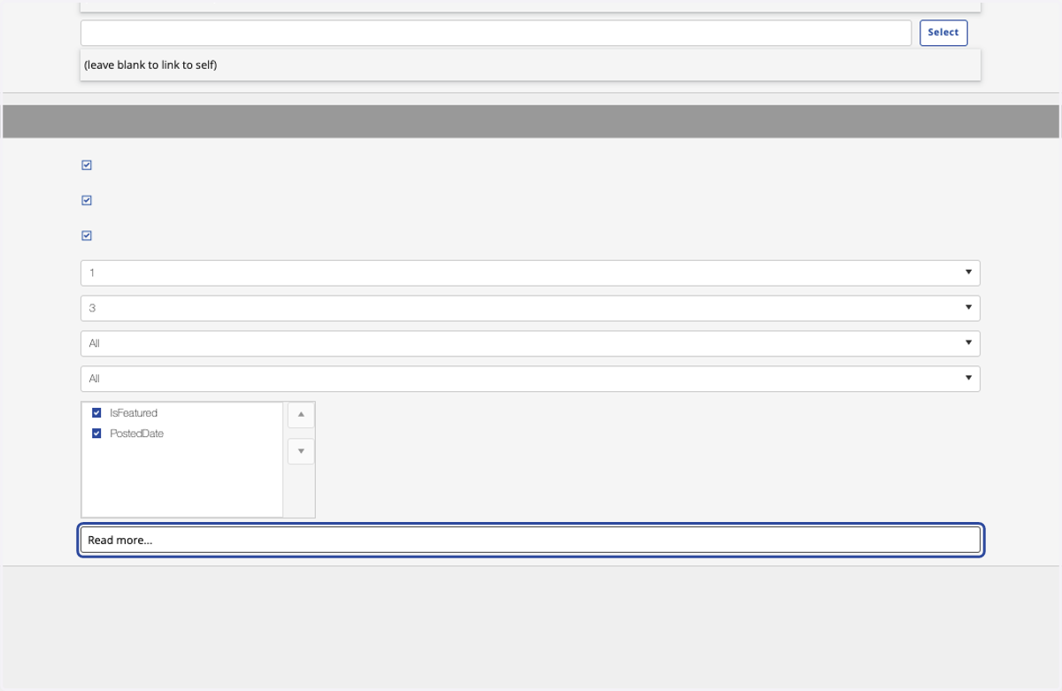 Type in what you want the article 'learn more' button to say