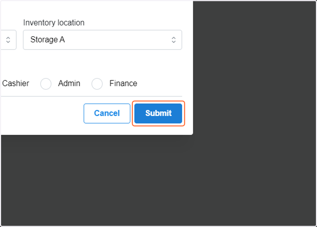 After filling in all the required fields. click the submit button