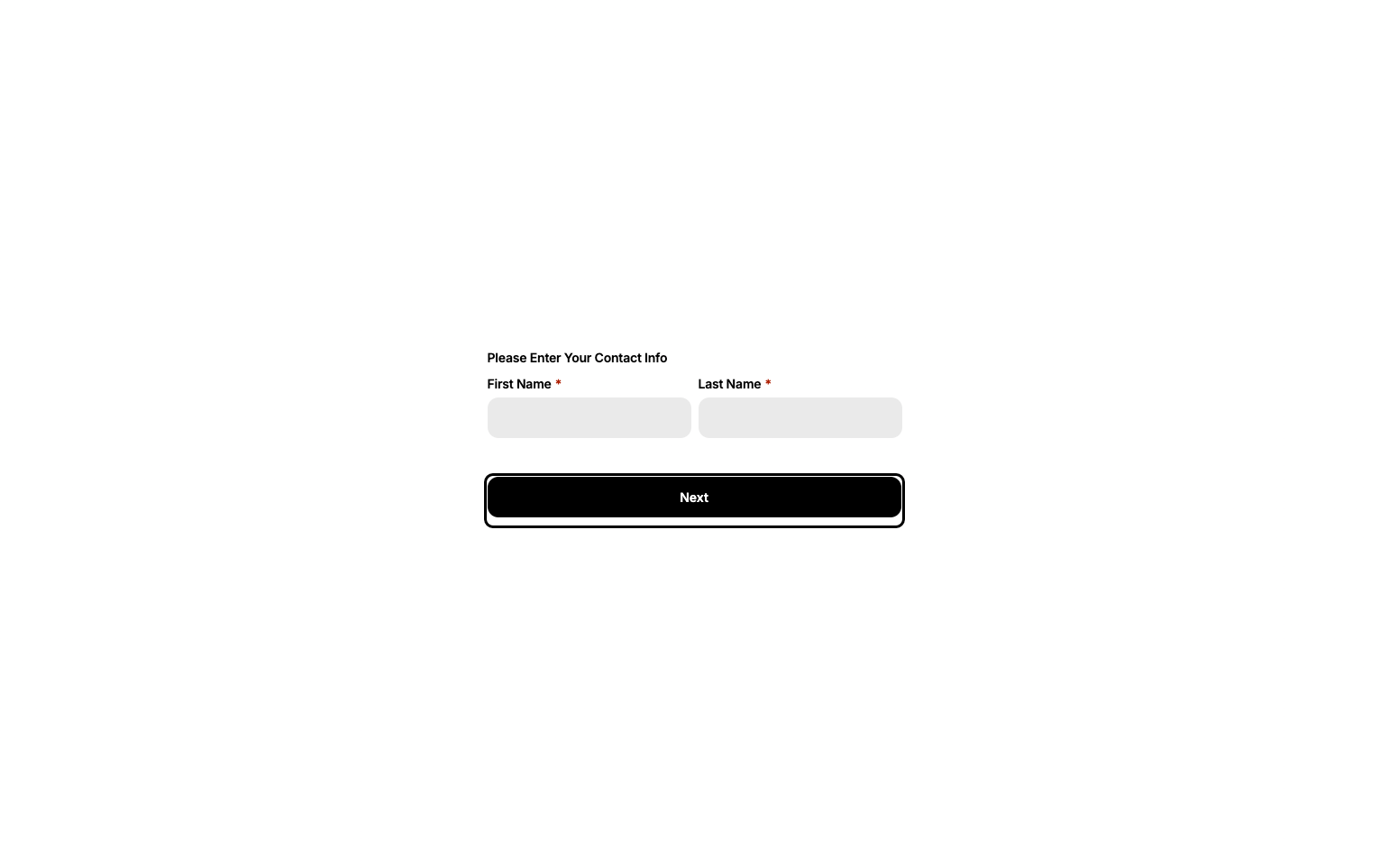 Step 4: A new browser tab opens with the live form displayed.