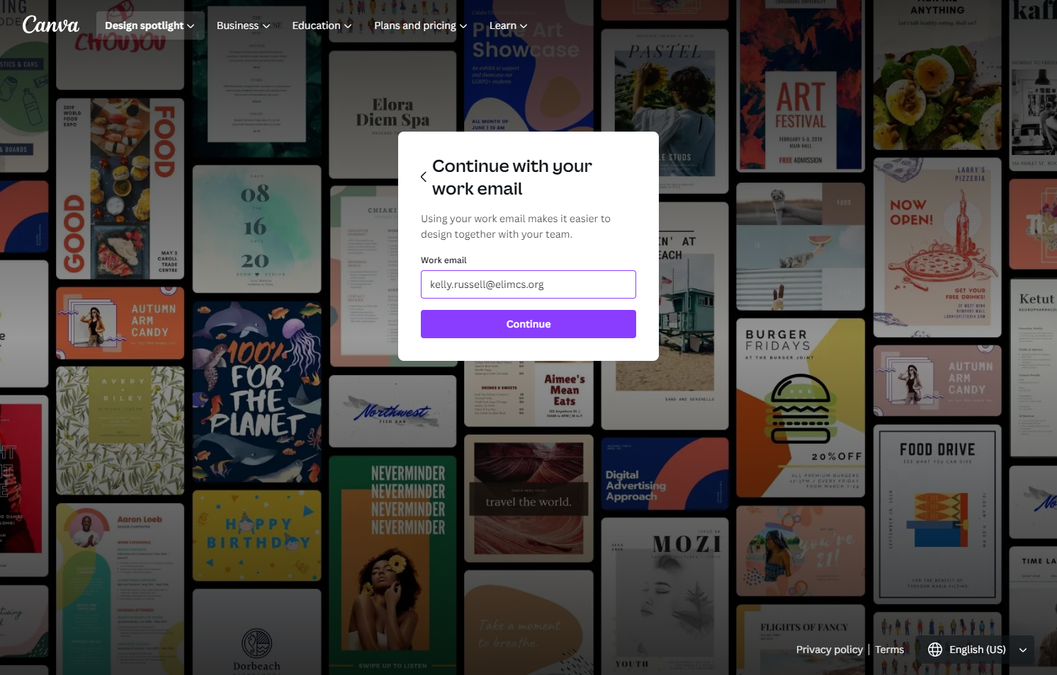 Click on Continue