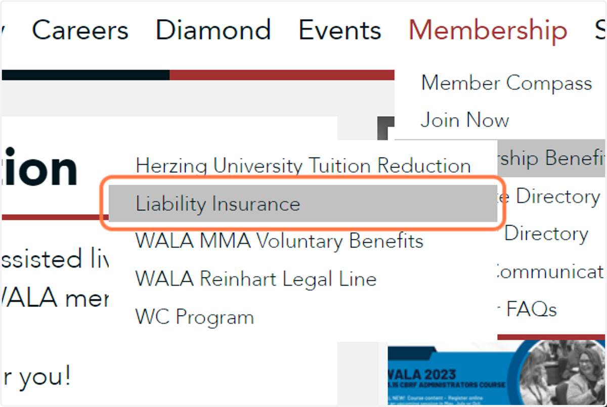 Click on Liability Insurance
