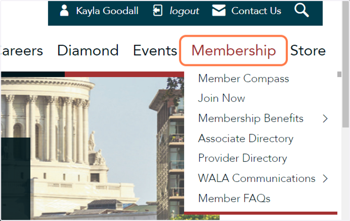 Click on Membership