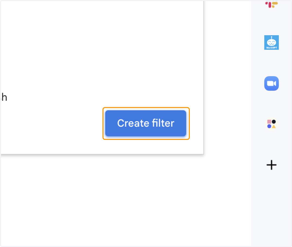 Click on Create filter