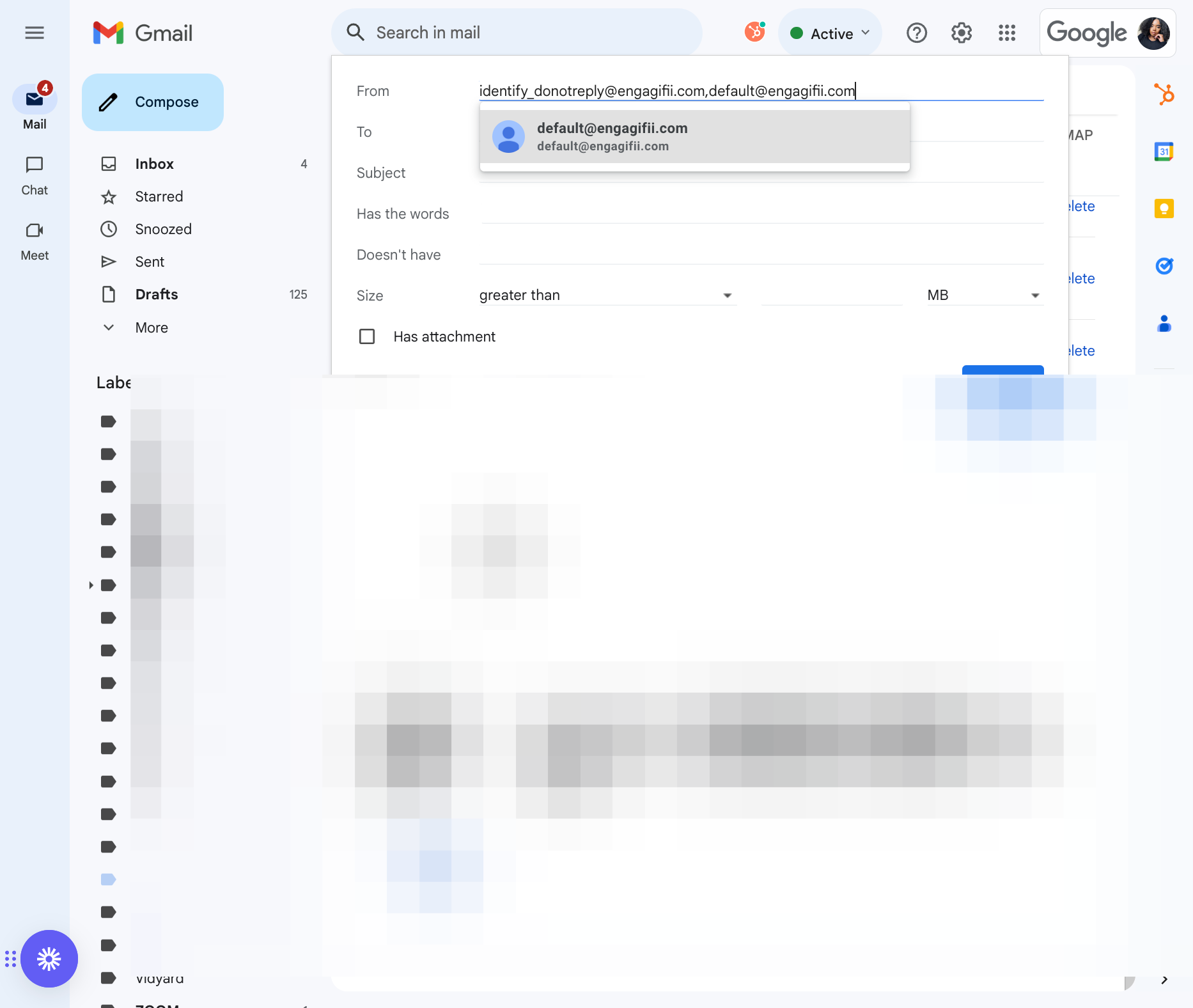 Add a comma and also type "default@engagifii.com"