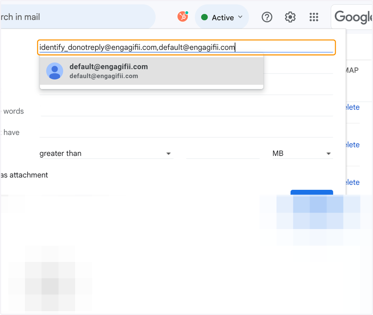Add a comma and also type "default@engagifii.com"