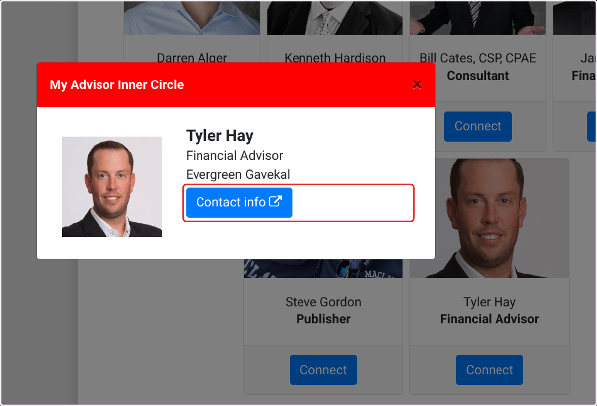 Click on My Advisor Inner Circle…