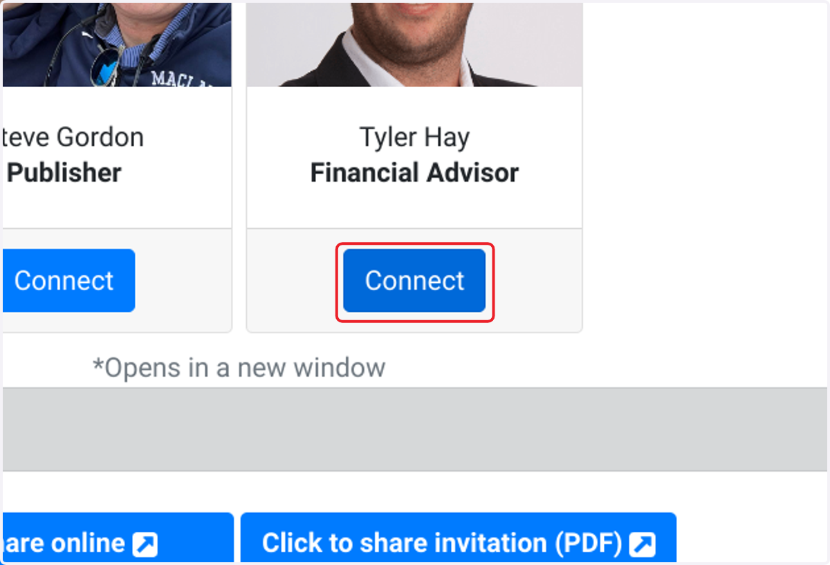 Click on Connect