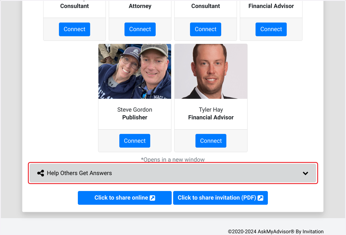 Click on Help Others Get Answers